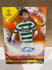 Reo Hatate 2024-25 Topps Finest UEFA CC Orange Refractor 3/25 Auto Celtic #BA-HT