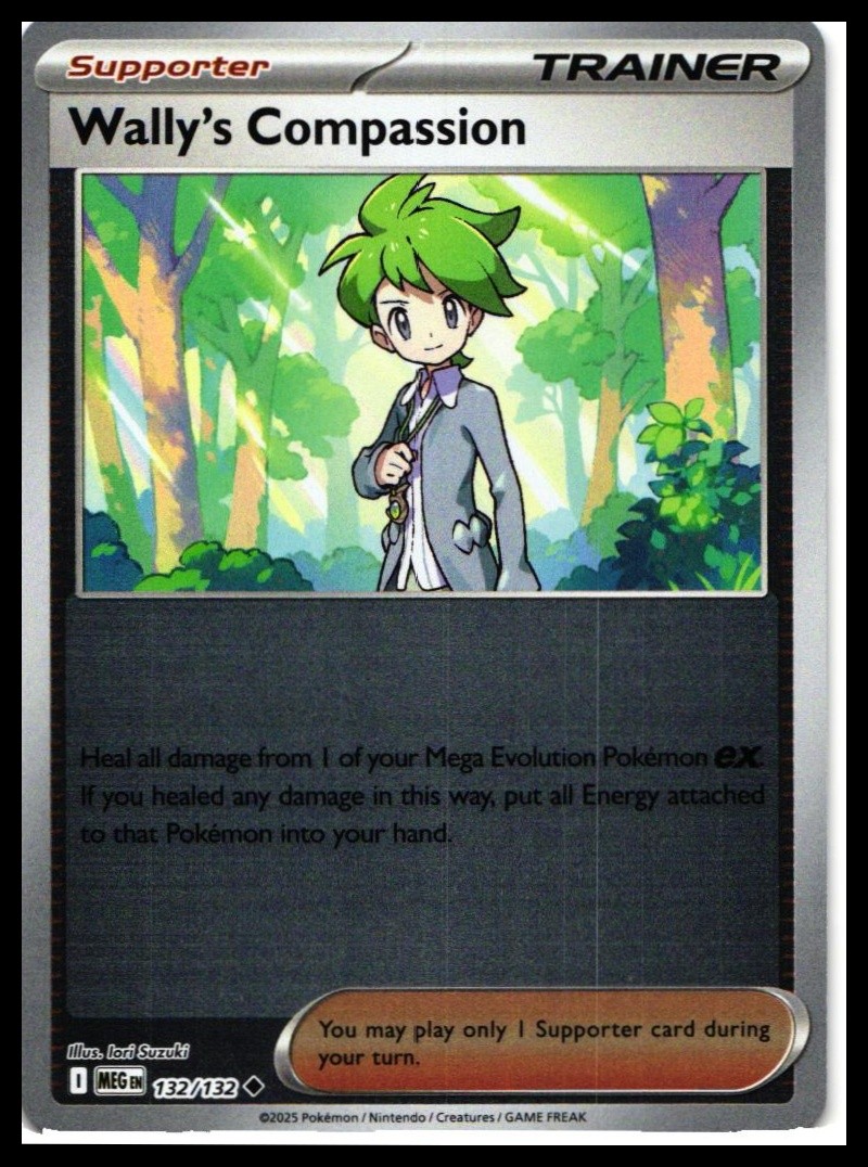 Wally's Compassion #132/132 Reverse Holo ME01: Mega Evolution NM