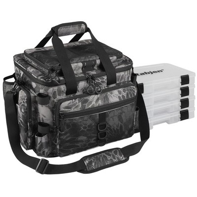 Rabjen Fishing Tackle Bag with Rod Holders & Cooler Main Compartment   Large ...