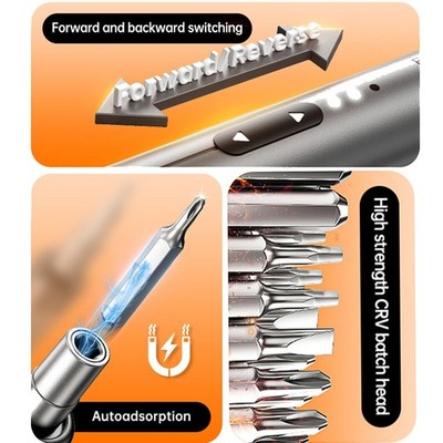 46 in 1 Electric Screwdriver Set Cordless Drill Kit Precision Bits Repair
