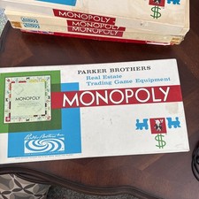 Vintage 1961 Monopoly Board Game Parker Brothers Classic Original COMPLETE Set