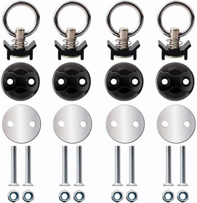 Round Tie Down Anchor Point Kit Bolt on Track Fitting with Quick Release Compati
