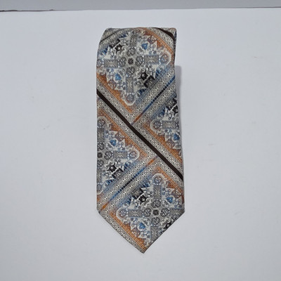 Vintage Larry Alan, Inc by Damon Men's Multicolor Geometric  Polyester Point Tie