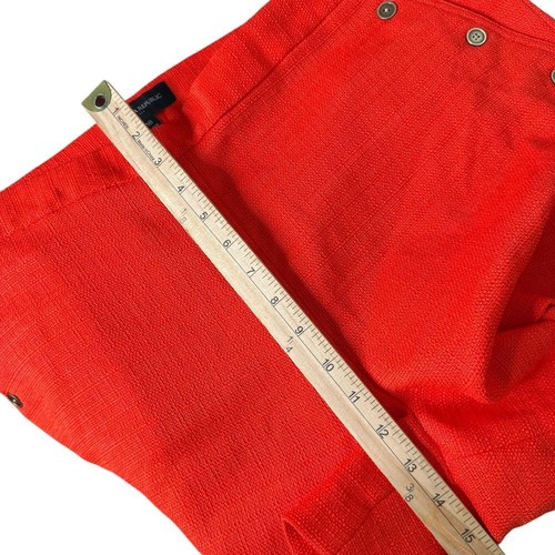 Banana Republic Tweed Shorts Women Size 18 Orange Sailor Nautical Minimalist NEW - Picture 9 of 11