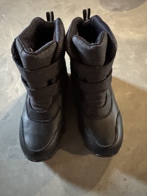 Boys' Winter Snow Boots Black Thermolite Lining, Size 13