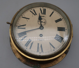 C Vintage SMITHS Brass Mariners Ships Wall Clock Spares / Repairs