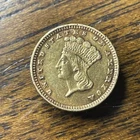 GOLD COIN 1885, US Large Head Indian Princess Type 3 1$ Coin-Great Details