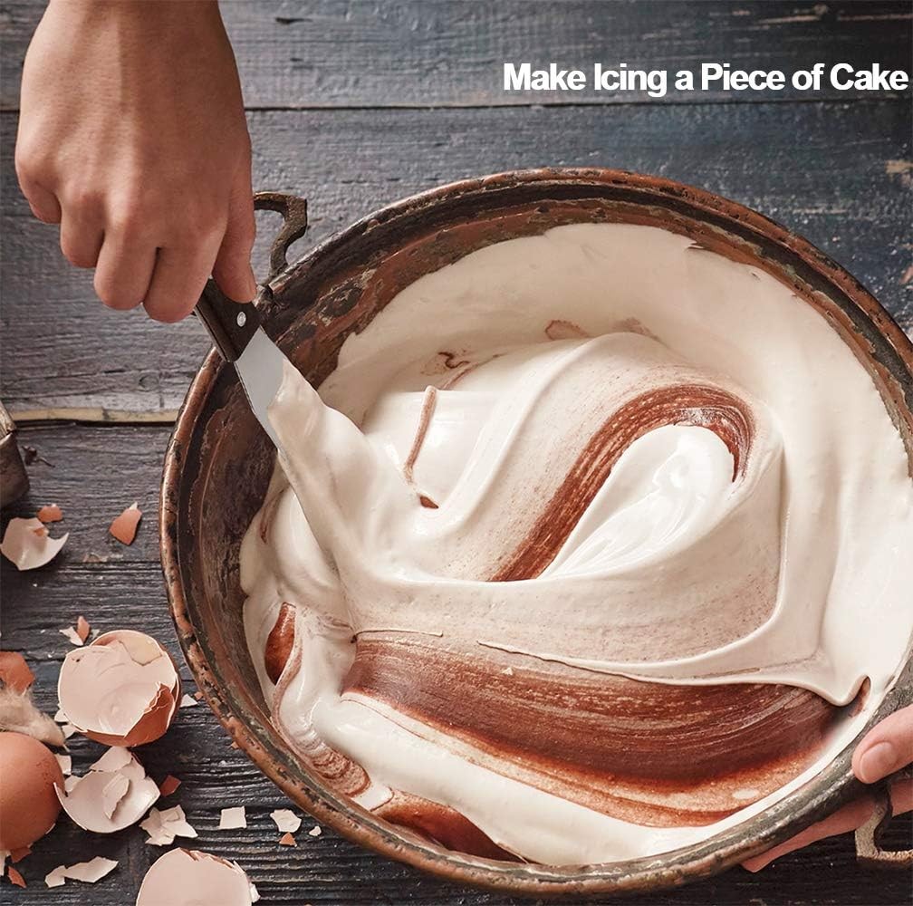 4PCS Cake Decorating Icing Spatula Straight Spatulas 4, 6, 8 &amp; 10 Inch 