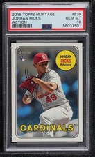 2018 Heritage High Number Action Image Variation Jordan Hicks PSA 10 GEM MT 11rv