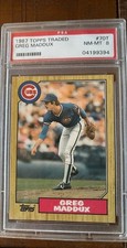 1987 Topps Traded #70T Greg Maddux RC PSA 8 HOF 300win 4XCY 8xAS WSC 18xGG 4xERA