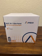 Amico 6 Pack 6 Inch 5CCT Ultra-Thin LED Recessed Ceiling Light with Junction Box