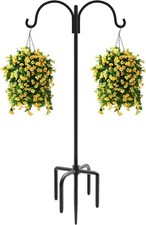 Double Shepherd Hooks for Outdoor, 92" Heavy Duty Bird Feeder Hangers Garden