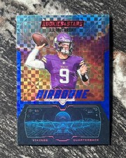 2025 Rookies & Stars J.J. McCarthy Airborne Blue Plaid Minnesota Vikings 