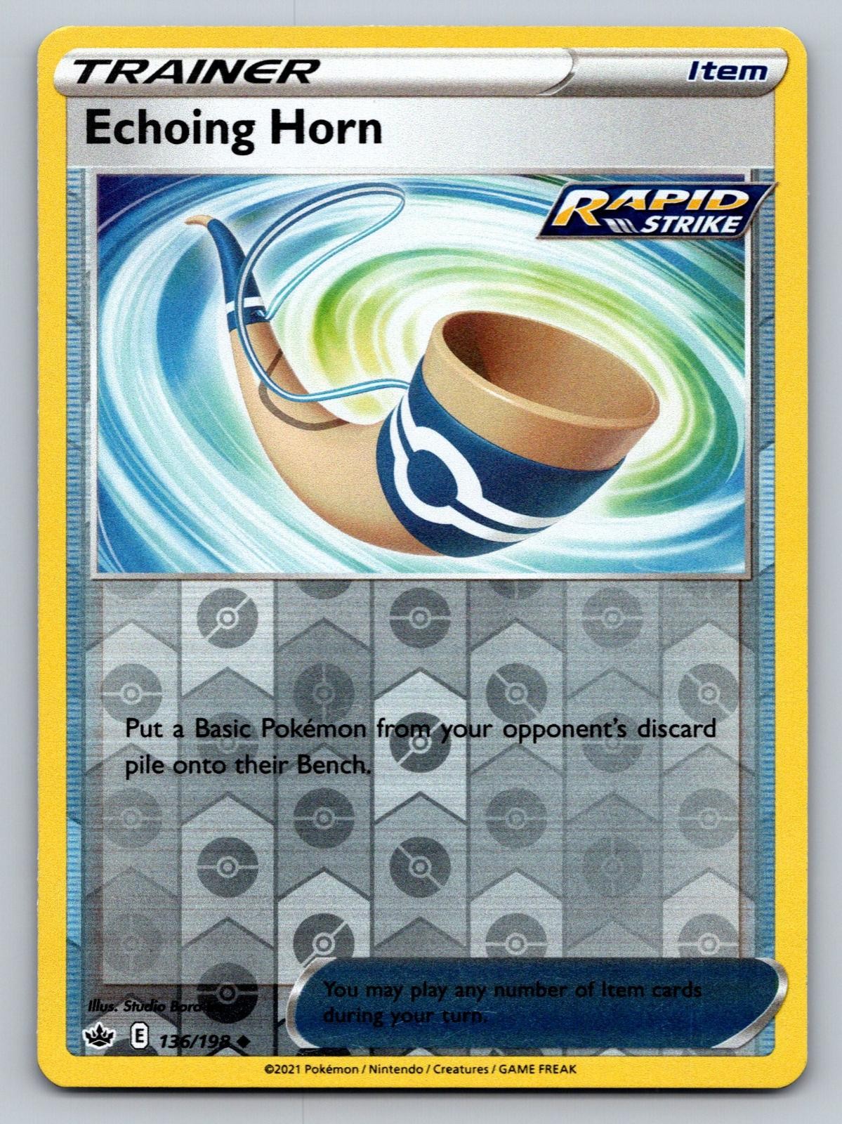 Echoing Horn 136/198 Uncommon Chilling Reign Pokemon Reverse Holo Near Mint