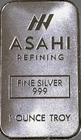 Asahi .999 Fine Silver 1 oz bars . Lot of 20 BU