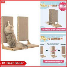 Cat Scratching Board 2 Pack 25.6 Inch Tall L Shape Vertical Cardboard Scratcher