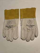 Tillman 1335 100 Leather Welding Gloves 4" Cuff 1335M New Size Medium Free Ship