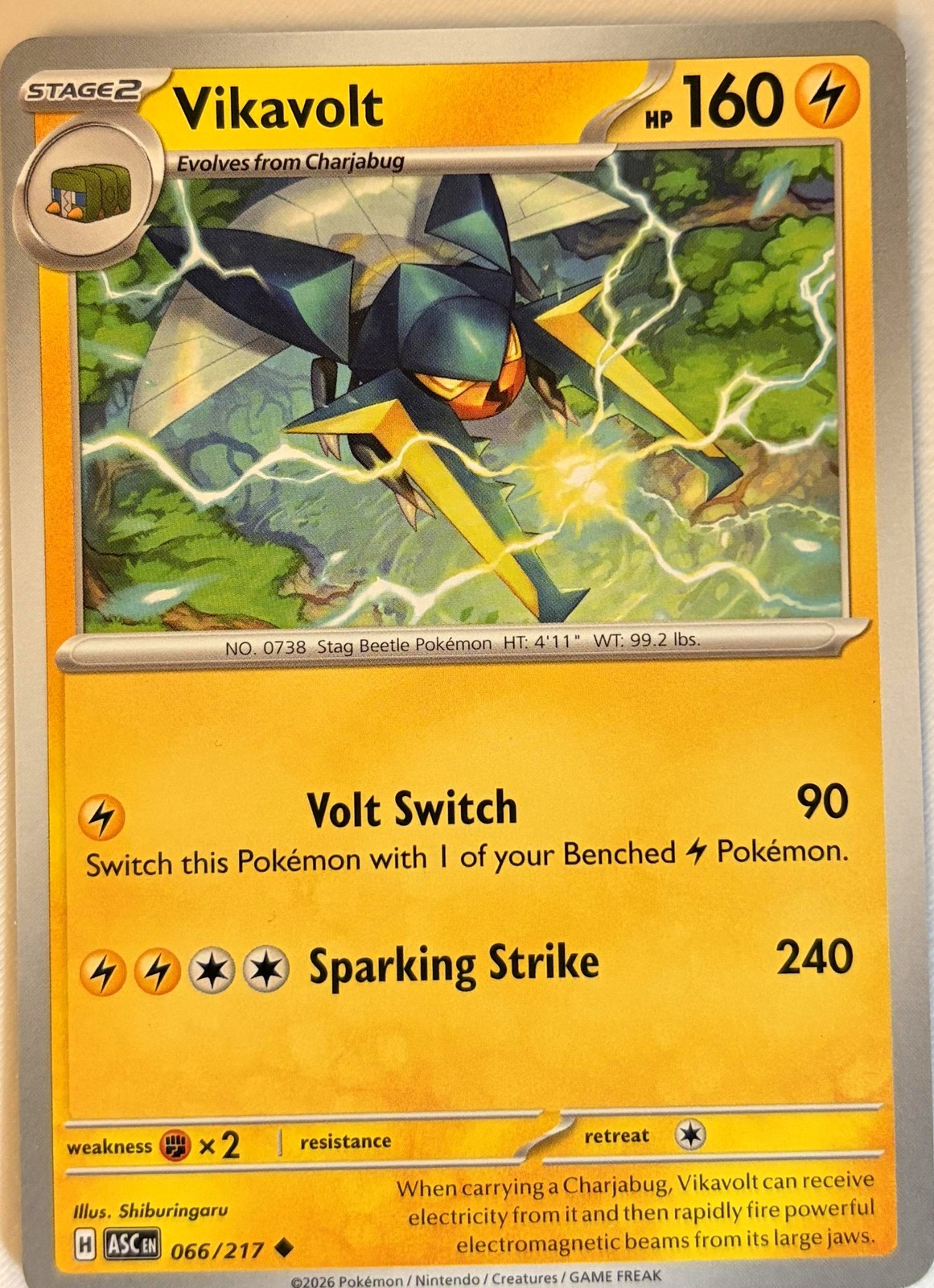 Pokémon Vikavolt Ascended Heroes #66 🇺🇸