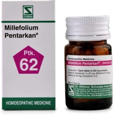 2  X   Willmar Schwabe India Millefolium Pentarkan 20g Tablets - Women's Health