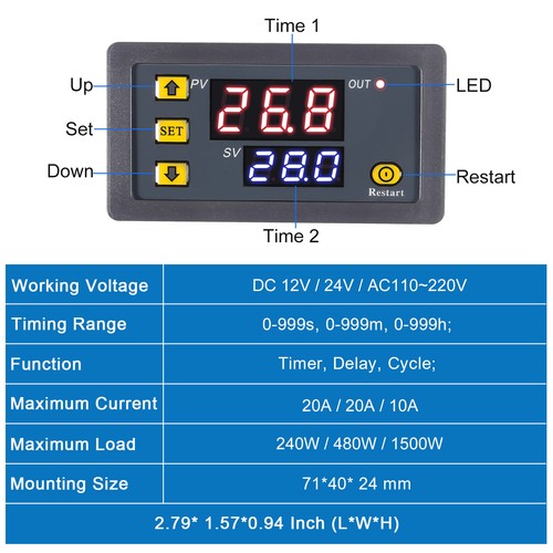 Microcomputer Temperature Controller LED Display Electronic Control proficient - Picture 7 of 11