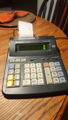 Sharp EL-1192BL Scientific Calculator 2 Color Printing 12 Digit Adding Machine