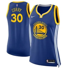 [867034-495] Womens Nike NBA GS Warriors Away Icon Swingman Jersey - Curry