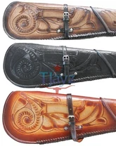 TJAYZ NEW Tooled Rifle Cover Scabbard Shotgun Sleeve Leather Case Shoulder Strap