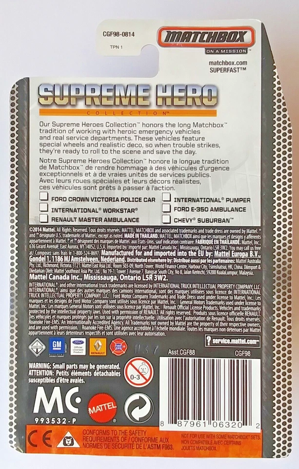 Matchbox Supreme Hero Ultra Max Highly Detailed Renault Master Ambulance, New - Image 3 of 3