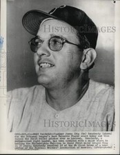 1950 Press Photo Baseball pitcher Casimer James Konstanty, Philadelphia Phillies