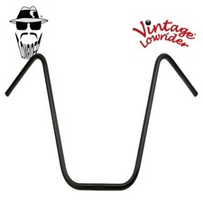 19" RISE GENUINE VINTAGE LOWRIDER STEEL V APE BICYCLE HANDLEBAR 22.2MM IN BLACK