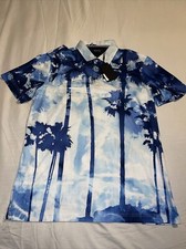 BUGATCHI Polo Shirt Colors Dreamscape Size Large  AmAzInG NWT 157