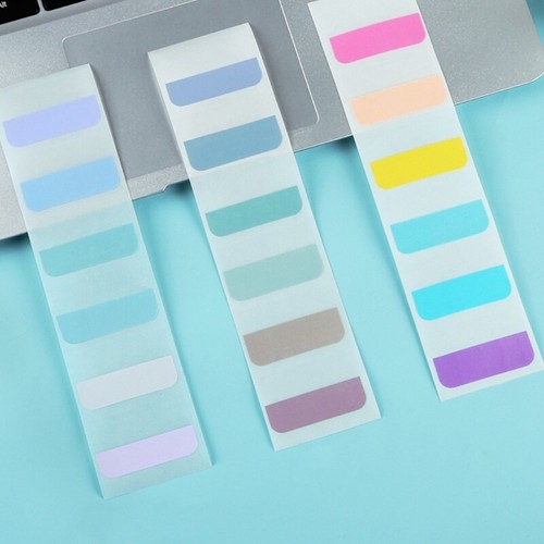 Repositionable Index Tabs Book Tabs Flags Adhesive Page Markers in 3 Size - Picture 3 of 15