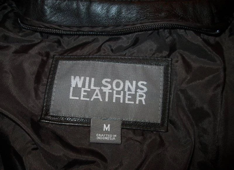 Vintage Wilsons Leather Bomber Jacket Dark Brown Coat Motorcycle Mens M 80s - Image 2 of 4