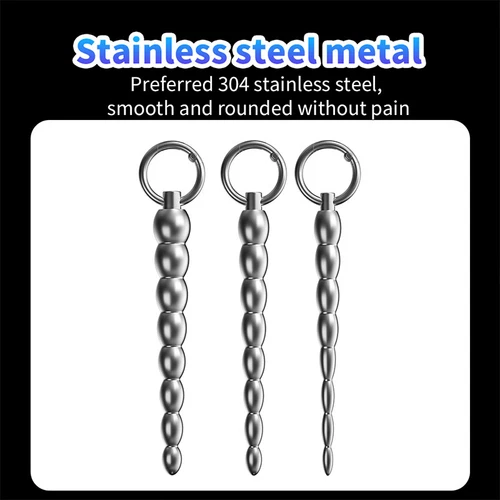 Men Dilator Urethral Sounding Penis Plug Bead Dilator Stainless Steel Stretcher - Picture 15 of 26