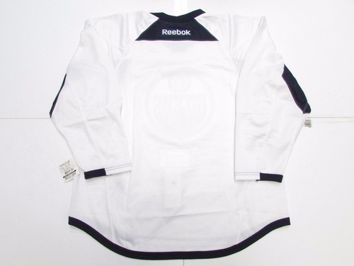 EDMONTON OILERS AUTHENTIC WHITE REEBOK EDGE PRACTICE HOCKEY JERSEY SIZE 56 - Picture 3 of 7
