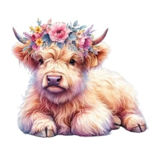 Cute Highland Cow Car Stickers - Funny Animal Stickers for Car & Tractor 18X18