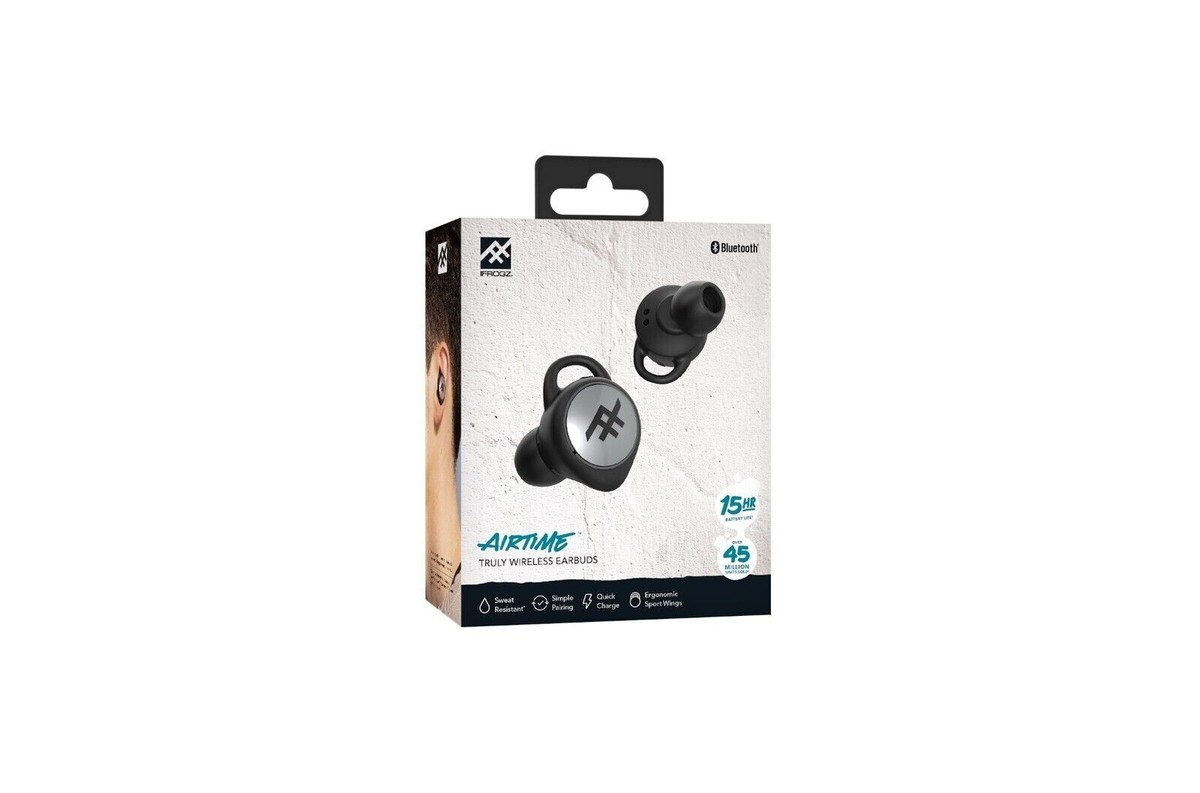 Ifrogz Airtime Truly Wireless Earbuds Black