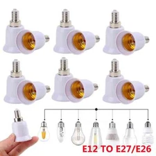 5~20PCS Light Bulb Socket Standard Medium Base E12 to E26/E27 Converter Adapter