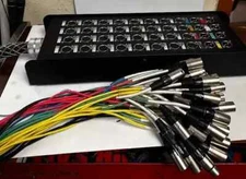 Seismic Audio SAEM 32x8x150 XLR Color Coded Snake Cable 32 Channel 150Ft W/trunk