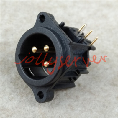 2 PC 3 Pin XLR Stecker Buchse Panel Halterung Gehäuse Mic