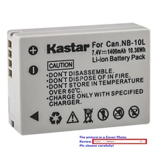 Kastar Replacement Battery for Canon NB-10L NB-10LH NB10LH & Canon CB-2LC CB2LC