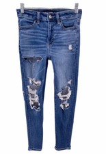 American Eagel Super High Rise Distressed Skinny Jegging Women?s Size 2 Short 