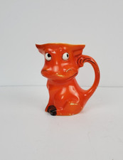 Rare Goebel Orange Whimsical Wild Cow Creamer Pitcher c1935
