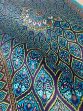 Silk rug carpet handmade W sign Qomm Ghomm/KPSI 500- Email me and ask the origin