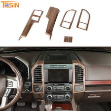 Wood Grain Center Console Air Vent Panel Cover Trim Frame For Ford F-150 2015-20