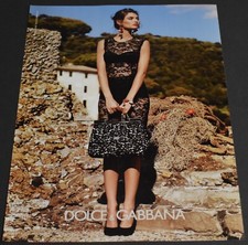 2012 Print Ad Sexy Heels Long Legs Fashion Lady Brunette Dolce & Gabbana Dress T
