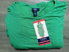CHAPS Dress Adult Medium Green Crewneck Knit Front Tie Spring Summer Womens