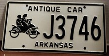 Arkansas Antique Car license plate # J3746