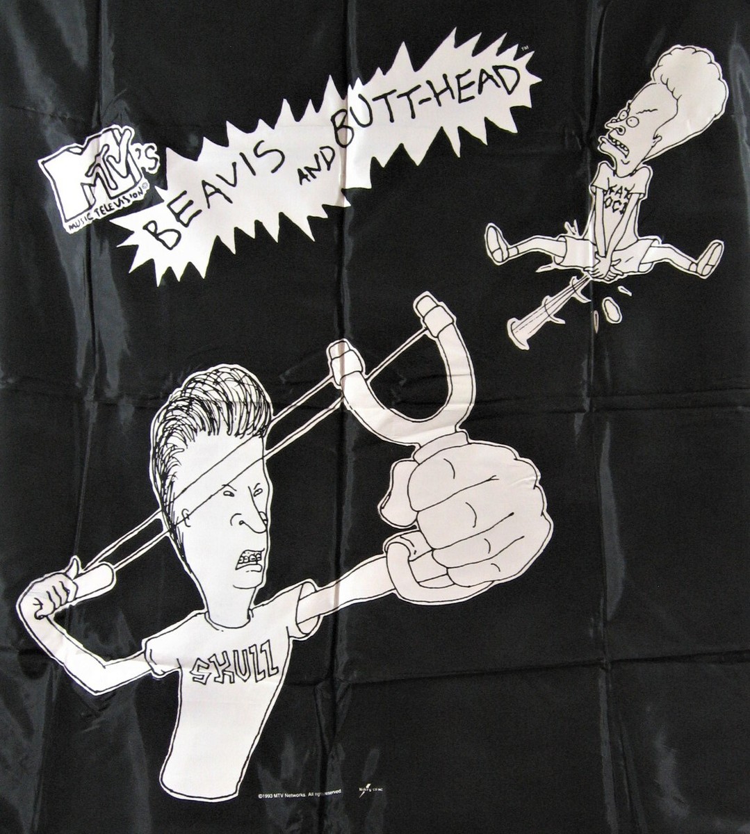 Vintage 1993 MTV Beavis And Butt-head Slingshot Tapestry