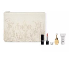 Dior Cosmetic Makeup Pouch Travel Set - J adore EDP/Rouge Lipstick Nude Look